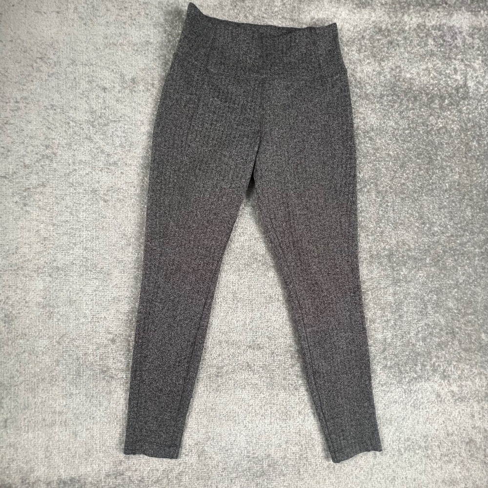 Athleta Delancey Herringbone Tight Gray High Rise Skinny Pants Womens Small 4504